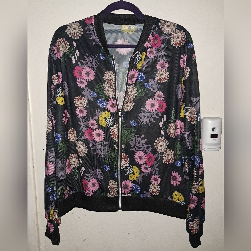 Size 14 sheer bomber jacket
